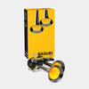 Klaxon pneumatique Basuri avec trompettes chromées et boîte jaune, compatible 12V/24V pour camion ou poids lourd