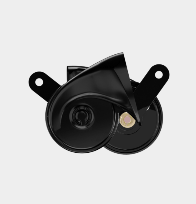 Basuri 12V Black Trumpet Horn (410/510 Hz, 105-118 dB)