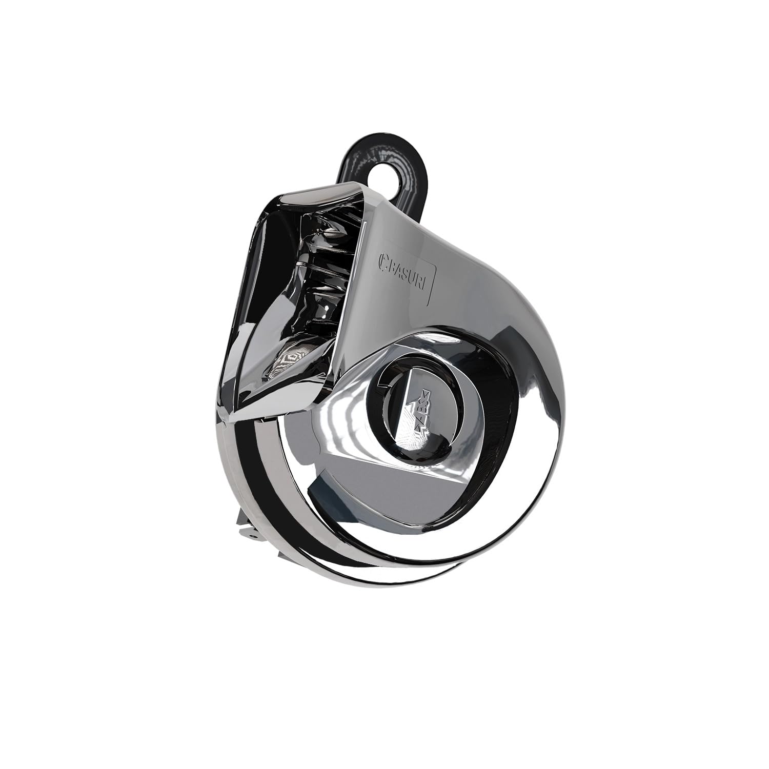 Basuri Chrome Trumpet Horn 12V – Dual Tone, 105–118 dB