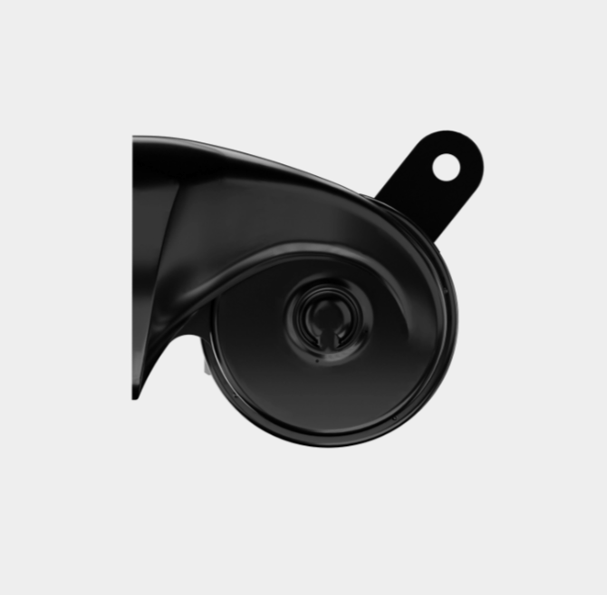 Basuri 12V Black Trumpet Horn (410/510 Hz, 105-118 dB)
