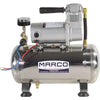 Compresseur pneumatique Marco pour klaxon musical, compatible 12V/24V, avec réservoir métallique et tuyaux connectés