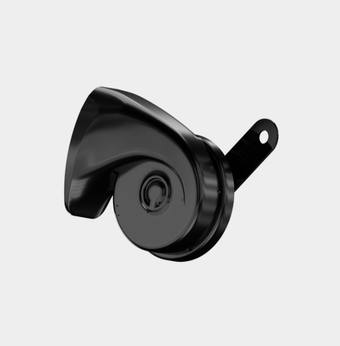 Basuri 12V Black Trumpet Horn (410/510 Hz, 105-118 dB)