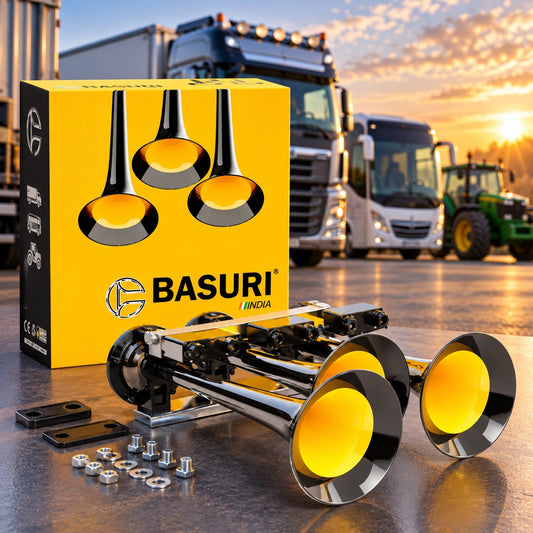 BASURI Air Horn 16 Sounds (Tri Jumbo) | 12-24 Volt